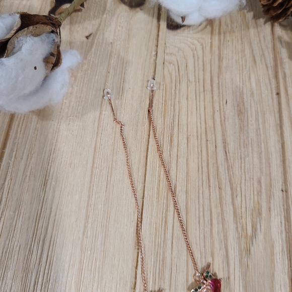 ✨️✨️NEW✨️✨️PRETTY!! CZ Humming Bird Threaded Earrings in ROSE GOLD - Picture 6 of 9